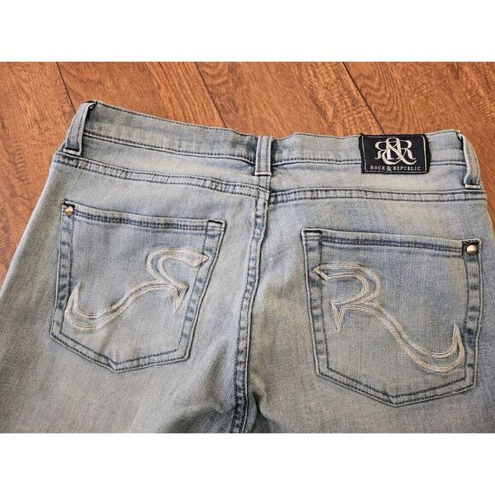 Rock & Republic Jeans Blue‎ Pocket Studs Size 12 USA Womens